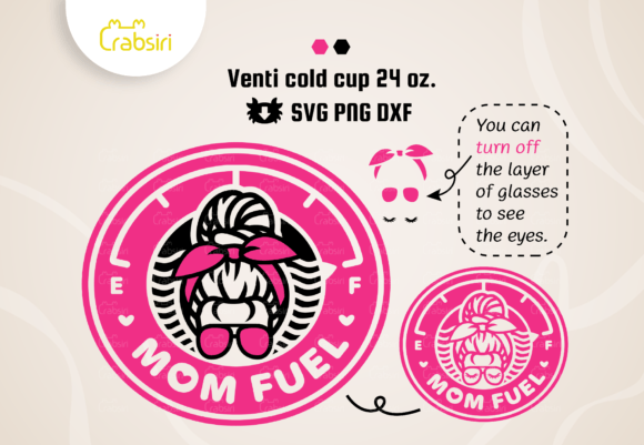 Messy Bun Mom Fuel Bow Glasses SVG Review