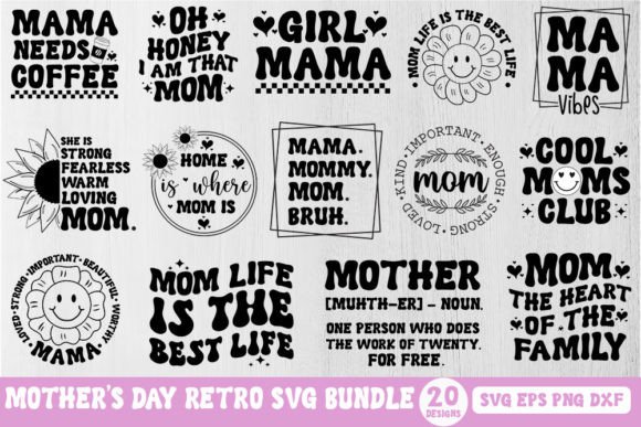 Mom Mama Mother s Day Retro SVG Bundle Review